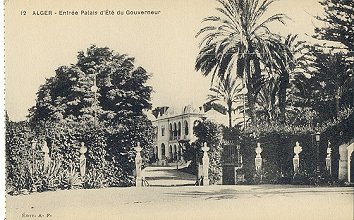 12 ALGER - Entre Palais d't du Gouverneur