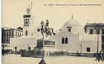 22 ALGER - Statue du Duc d'Orlans et Mosque Djema-Djedid