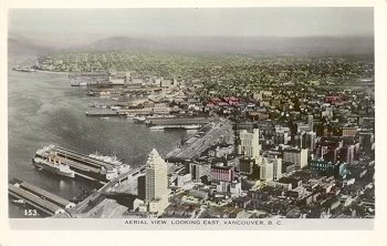 153 Aerial View, Looking East. Vancouver. B.C.