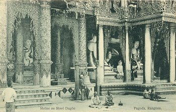 Shrine on Shw Dagn Pagoda Rangoon.