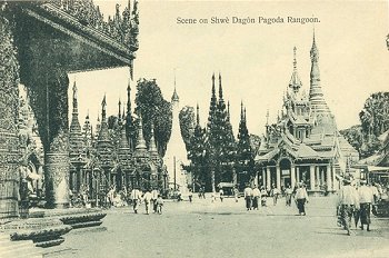 Shrine on Shw Dagn Pagoda Rangoon.