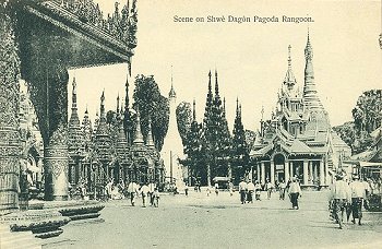 Shrine on Shw Dagn Pagoda Rangoon.