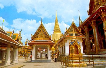 A Part of Wat Phra Keo Tourists know as Temple of Emerald Budha Bangkok, Thailand