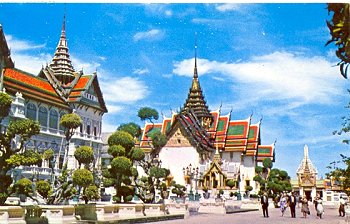 Bangkok, Thailand: Scenery of The Royal Grand Palace and Dusit Maha Prasasdh - Throne Halls.