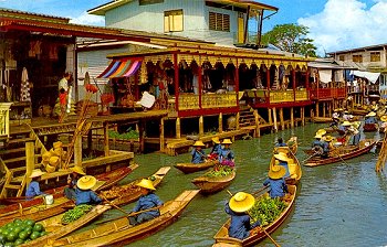 Damnersaduak Floating Market Rajburi, Thailand