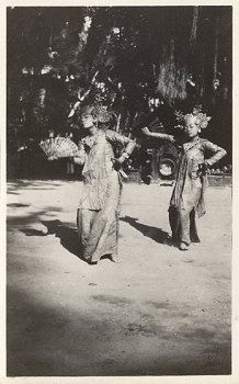 Two female dancers in traditional costume
