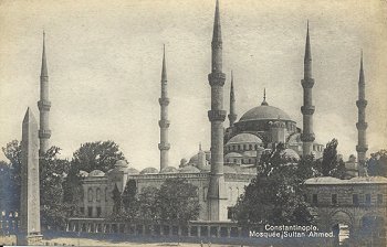 Constantinople. Mosque  Sultan Ahmed.