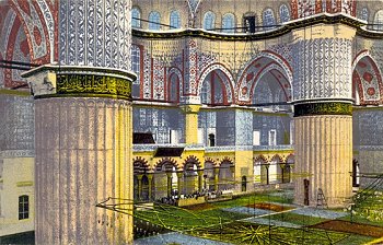Nr 170 Constantinople. Intrieur de la Mosque du Sultan Ahmed