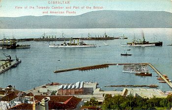 Gibraltar. View of the Torpedo Camber and Part of the British and American Fleets 71356