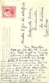 Reverse of Postcard