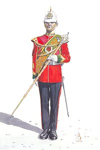 AB13/1 Drum Major, 1st Bn The Royal Regiment of Wales (24th/41st Foot), 1991