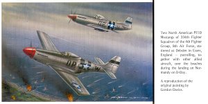 North American P51D Mustangs 0f 334th Fighter Squadron