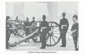 Artillery firing a Salute at the Tower