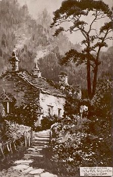 Old Welsh Cottage On the Path to Llyn Elsi, Bettws-y-Coed.