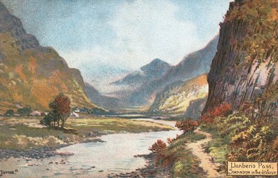 Llanberis Pass, Snowdon in the distance