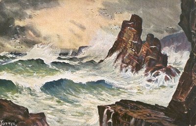 Storm Scene on the Cornish Coast. I.