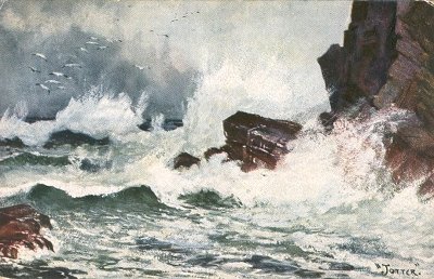 Storm Scene on the Cornish Coast. II.