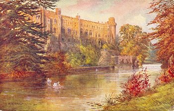 Warwick Castle from the Island.