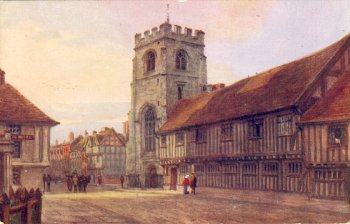 Guild Chapel and Shakespeare's School, Stratford-upon-Avon.