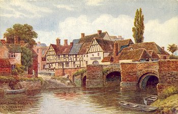 King John's Bridge, & Old Bear Inn, Tewkesbury.