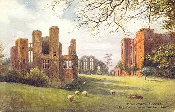 Kenilworth Castle, The Ruins from the Ramparts.