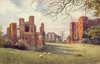Kenilworth Castle, The Ruins from the Ramparts.