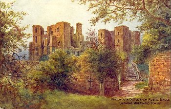 Kenilworth Castle from Rustic Bridge, Showing Mortimer's Tower