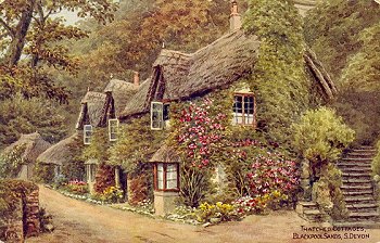 Thatched Cottages, Blackpool Sands, S. Devon