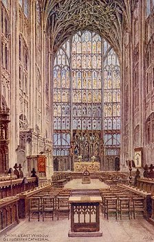 Choir & East Window, Gloucester Cathedral.