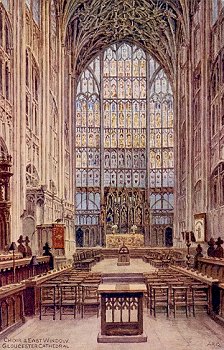 Choir & East Window, Gloucester Cathedral.