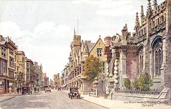 The High, from St Mary's Church Oxford