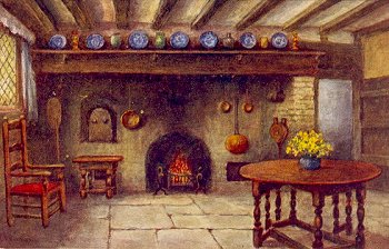 The Kitchen, Anne Hathaway's Cottage, Stratford-on-Avon (rev)