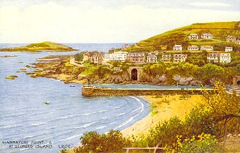 Hannafore Point & St Georges Island. Looe.