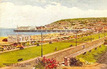 Grand Pier & Beach lawns, Weston-Super-Mare.