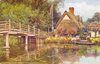 Flatford Bridge & Thatched Cottage.