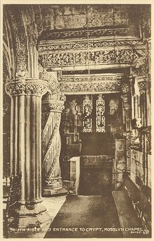 South Aisle and Entrance to Crypt, Rosslyn Chapel 90125