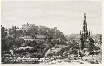 Edinburgh Castle, National Gallery & Scott Monument A.2186