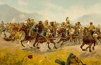 Saving the Guns, Maiwand. by R. Caton Woodville