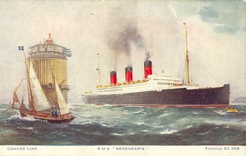 Cunard Line R M S "Berengaria" Tonnage 52 300