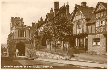  3595. Leycester Hospital and West Gate, Warwick.