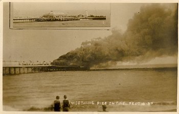 Worthing Pier on Fire. Sept. 10-33